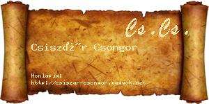 Csiszár Csongor névjegykártya