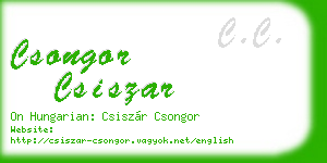 csongor csiszar business card