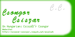 csongor csiszar business card